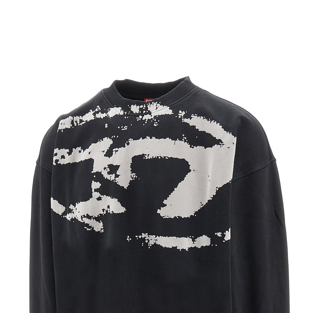 Flocked Oval D logo crewneck swetshirt