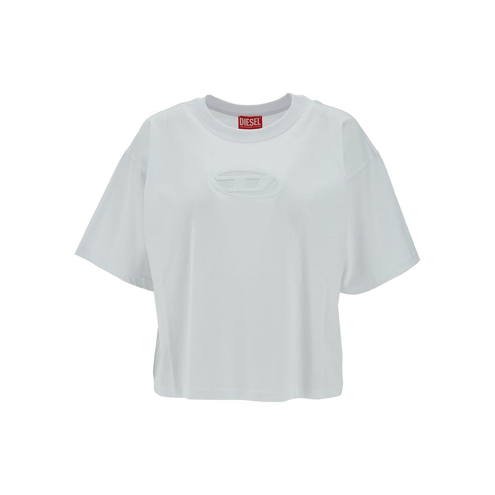 T-shirt cropped con Oval D cut-out