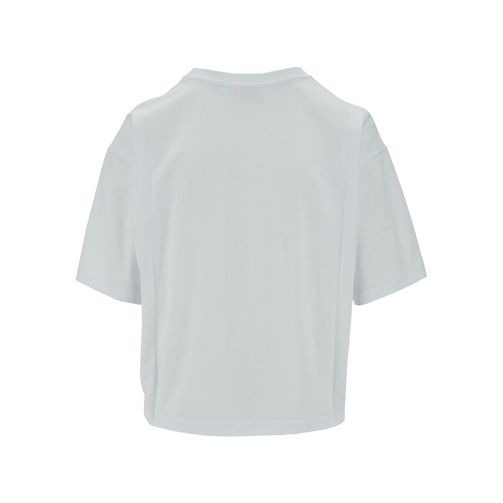 Cropped T-shirt with cut-out Oval D