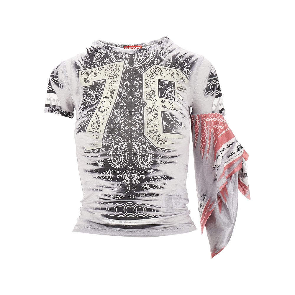 'Dana' T-shirt with knotted sleeve