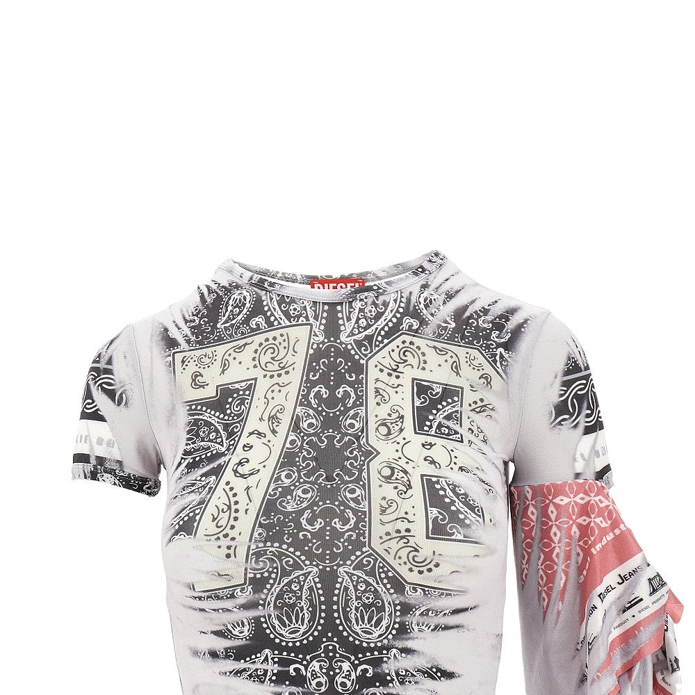 'Dana' T-shirt with knotted sleeve