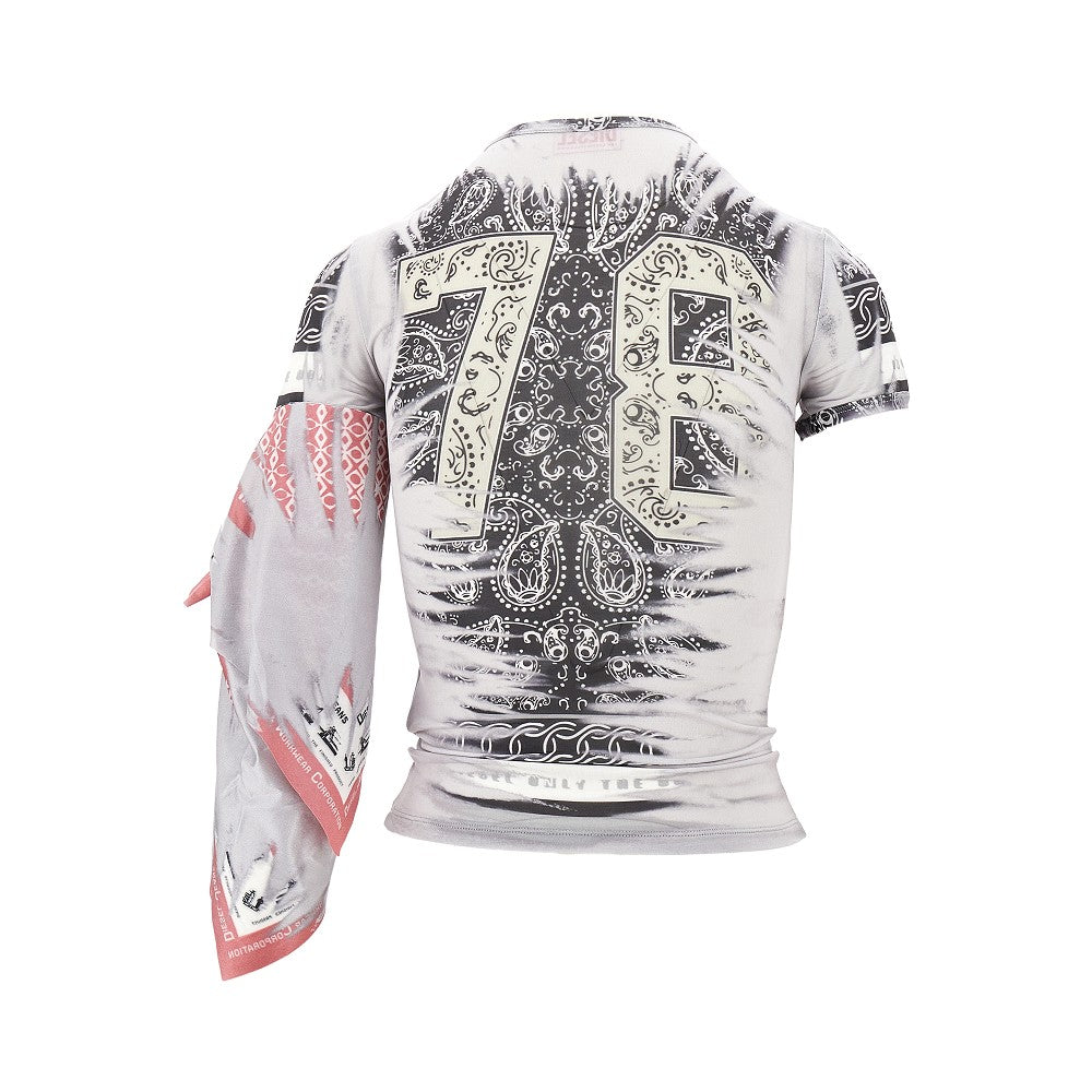 'Dana' T-shirt with knotted sleeve