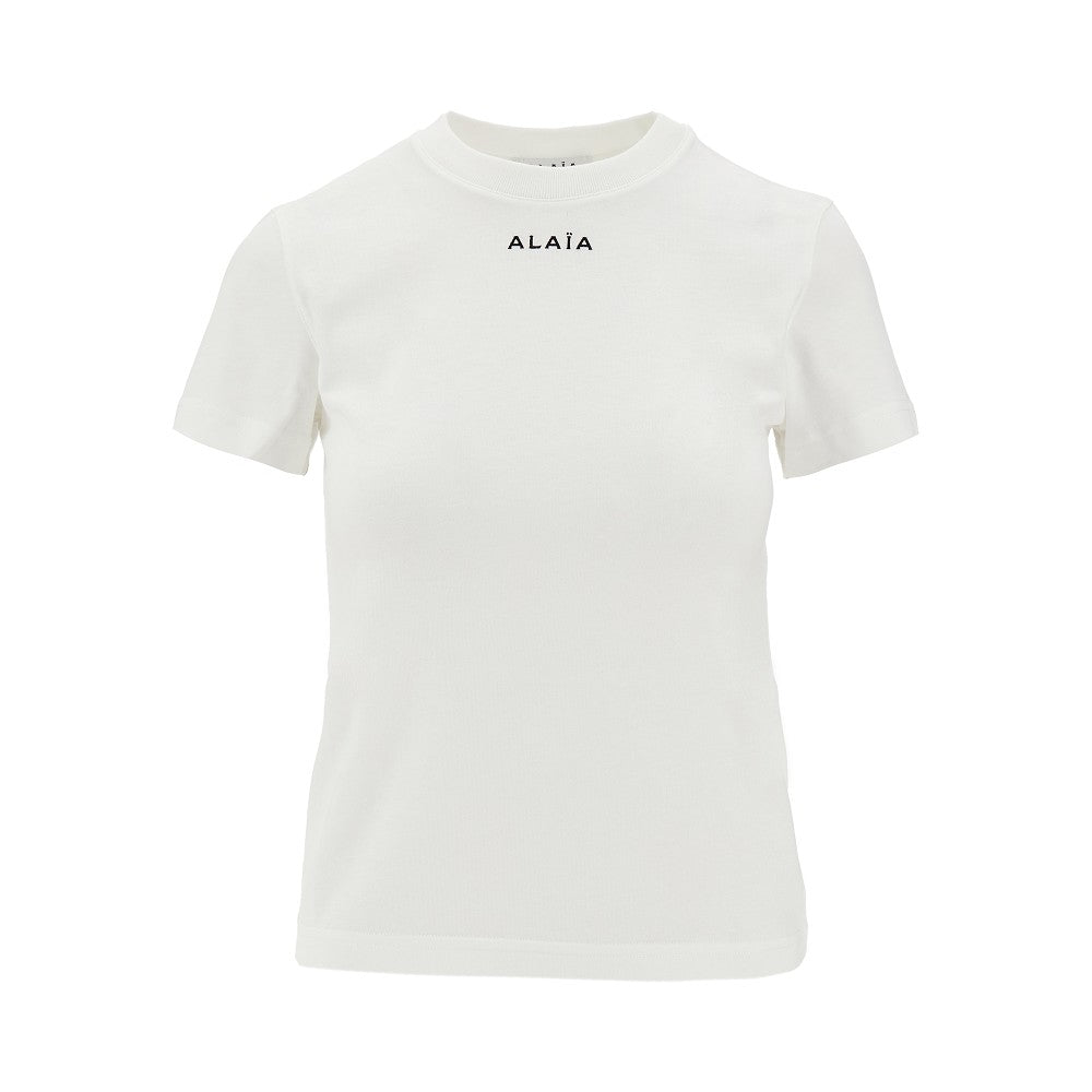 Logo embroidery fitted T-shirt