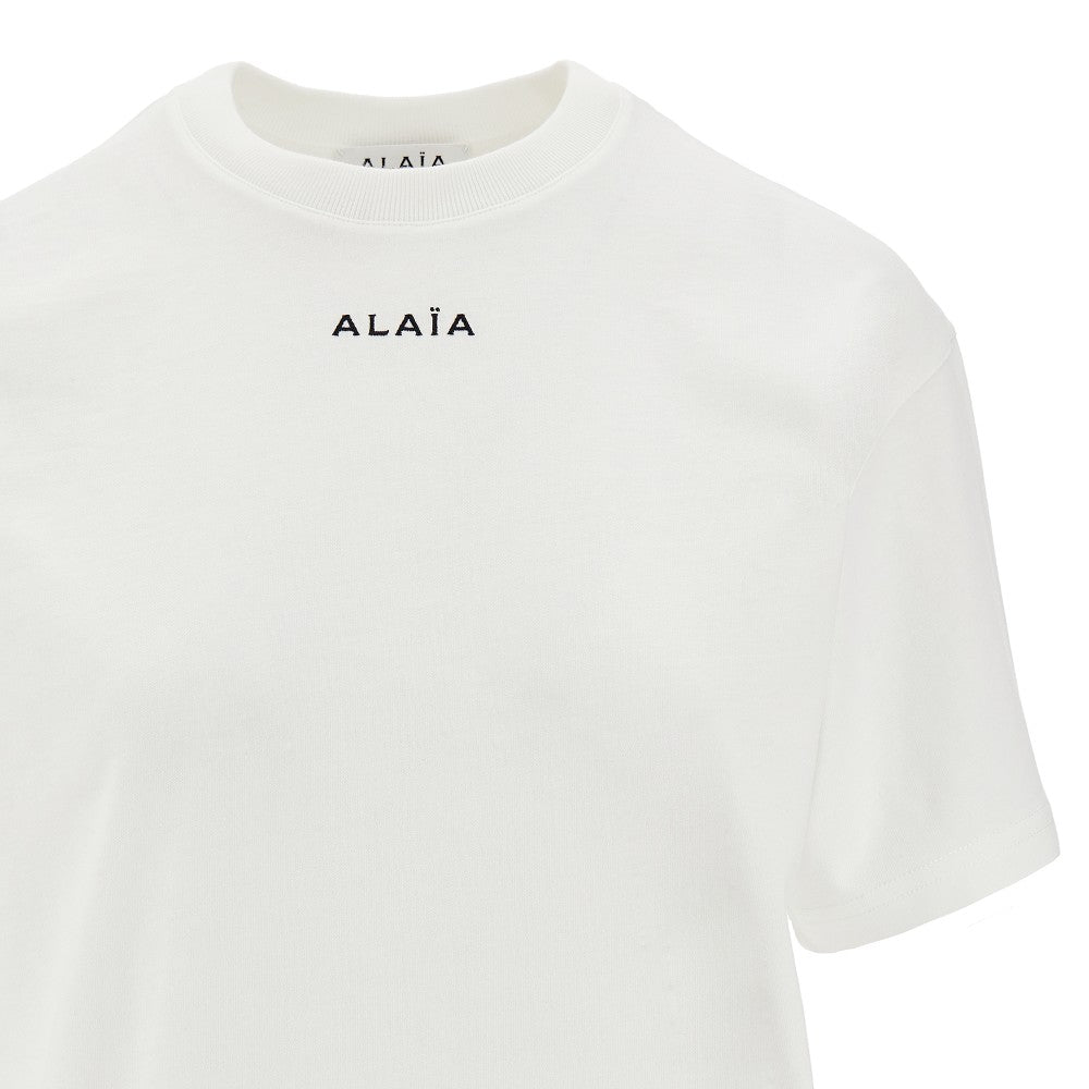 T-shirt con logo ricamato
