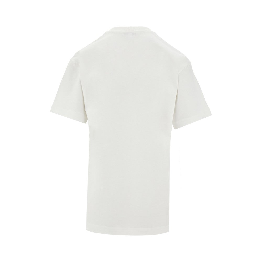 T-shirt con logo ricamato
