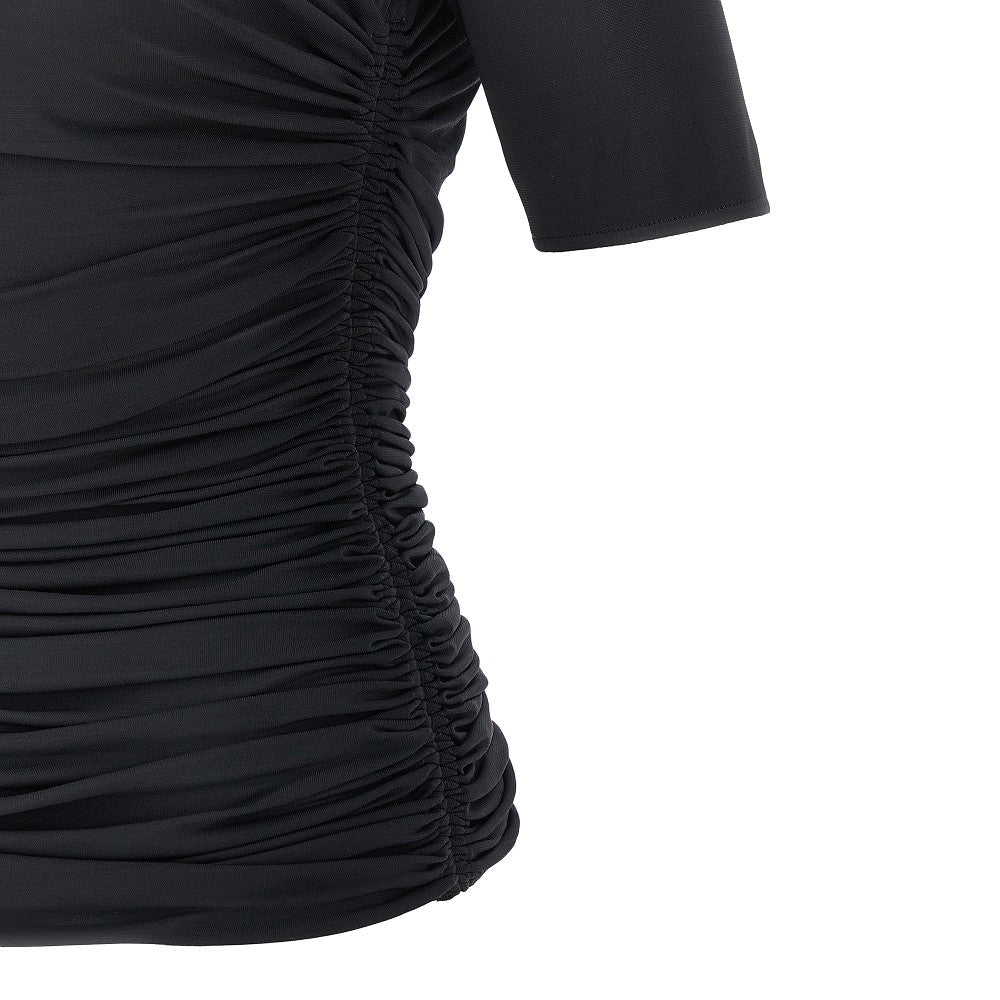 T-shirt arricciata in jersey