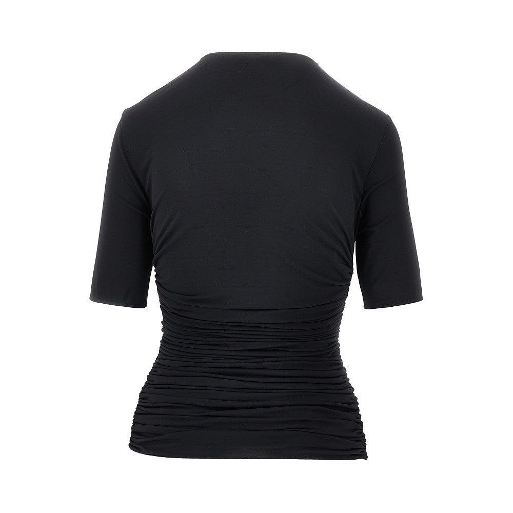 T-shirt arricciata in jersey