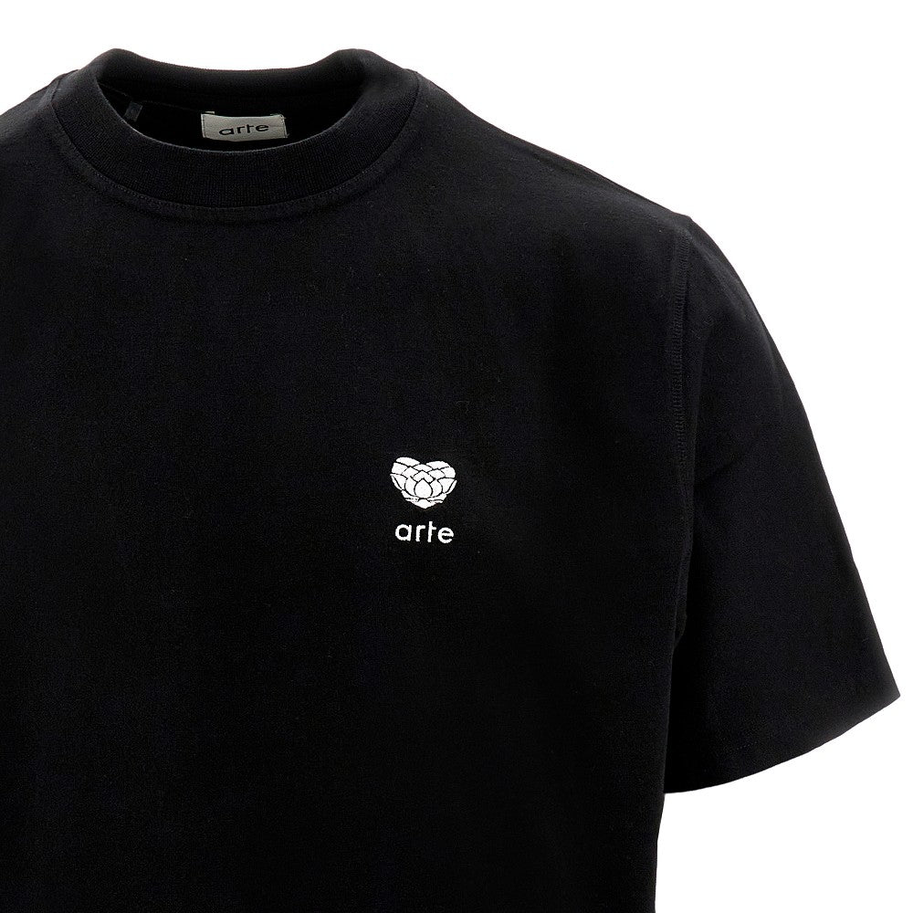 T-shirt con ricamo 'Heart Flower'