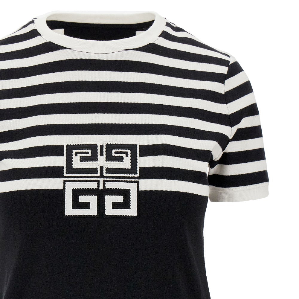 T-shirt '4G' in cotone a righe