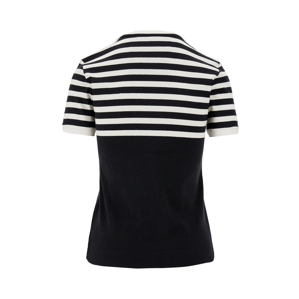 T-shirt '4G' in cotone a righe
