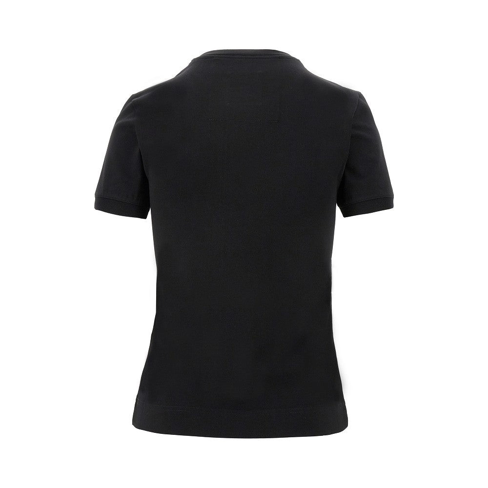 T-shirt con logo floccato