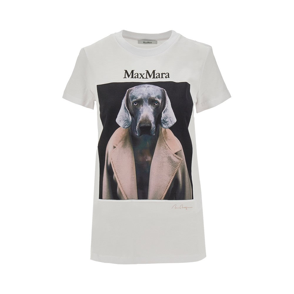 T-shirt in jersey con stampa William Wegman