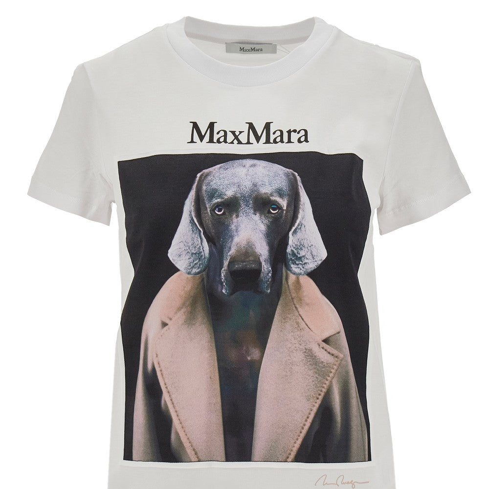 T-shirt in jersey con stampa William Wegman