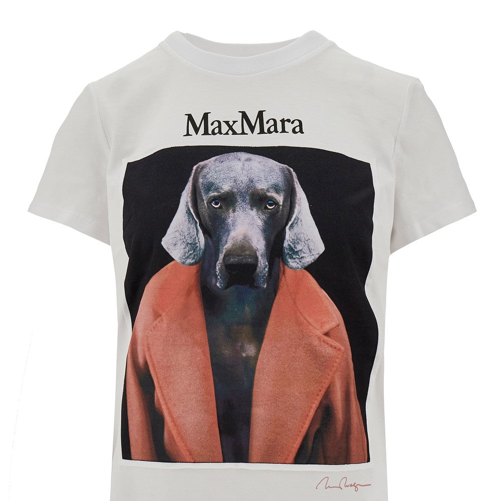 T-shirt in jersey con stampa William Wegman