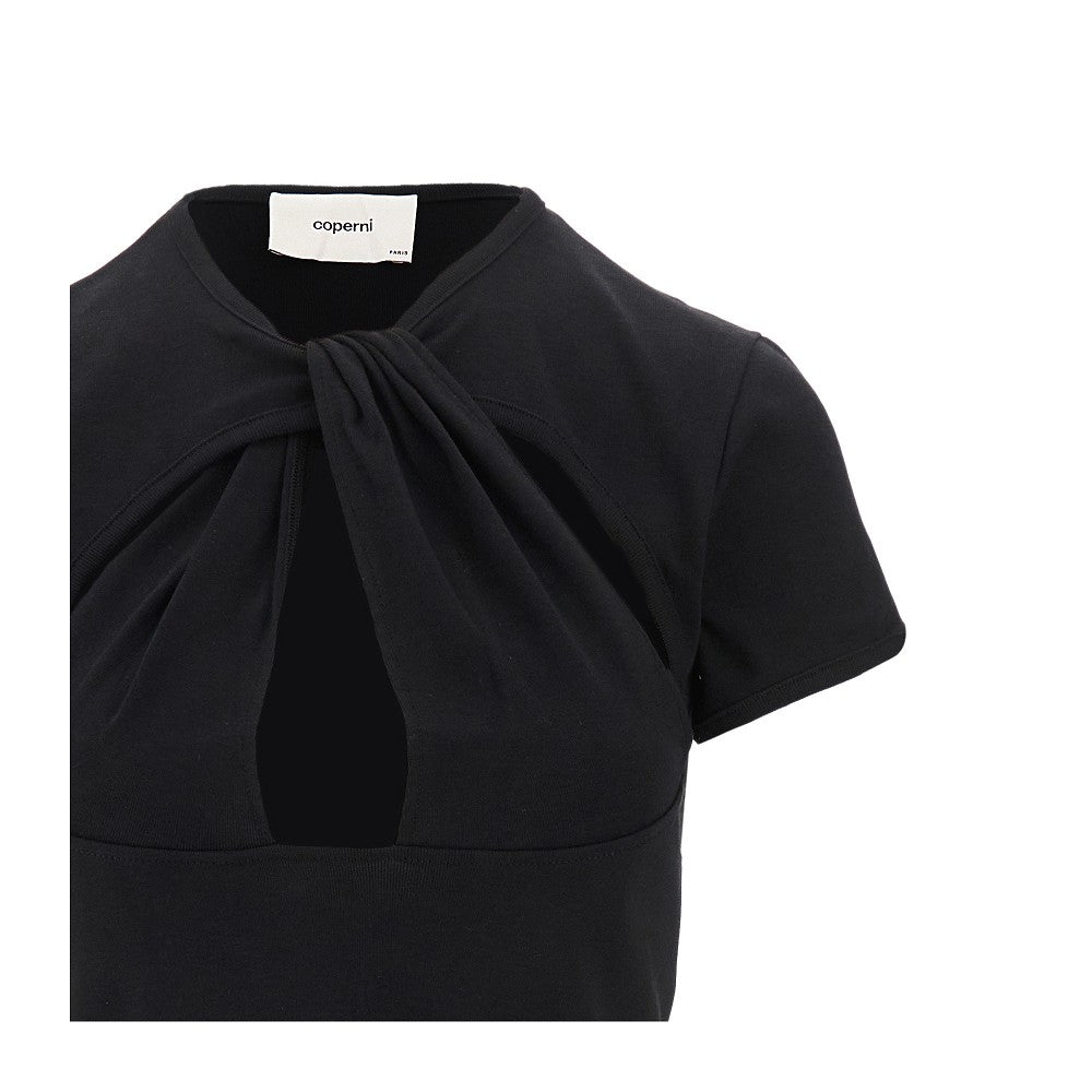 Jersey t-shirt with cut-out details