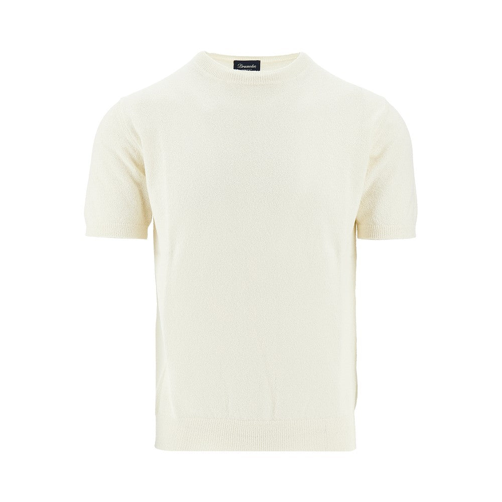 T-shirt in maglia effetto spugna