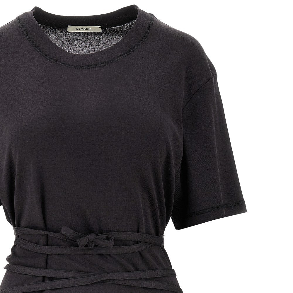 Abito T-shirt in jersey con cintura