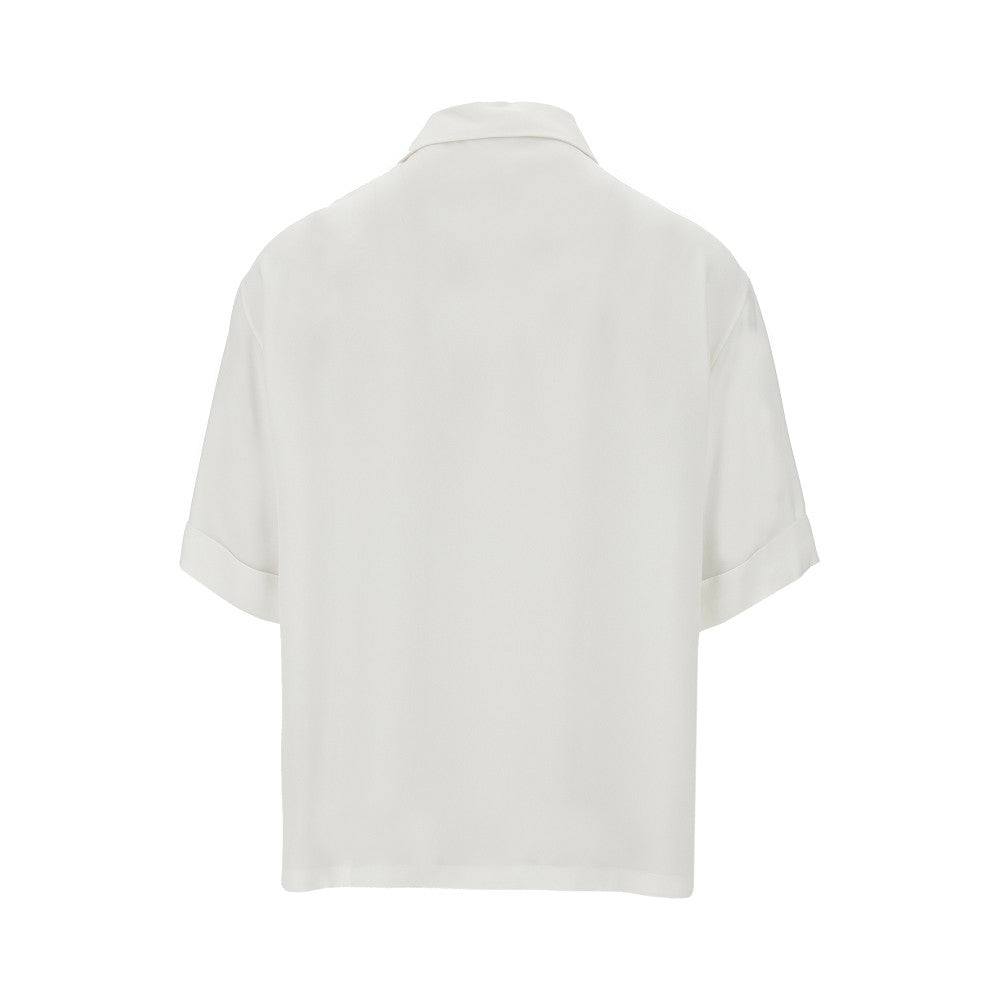 Embroidered T-shirt with collar