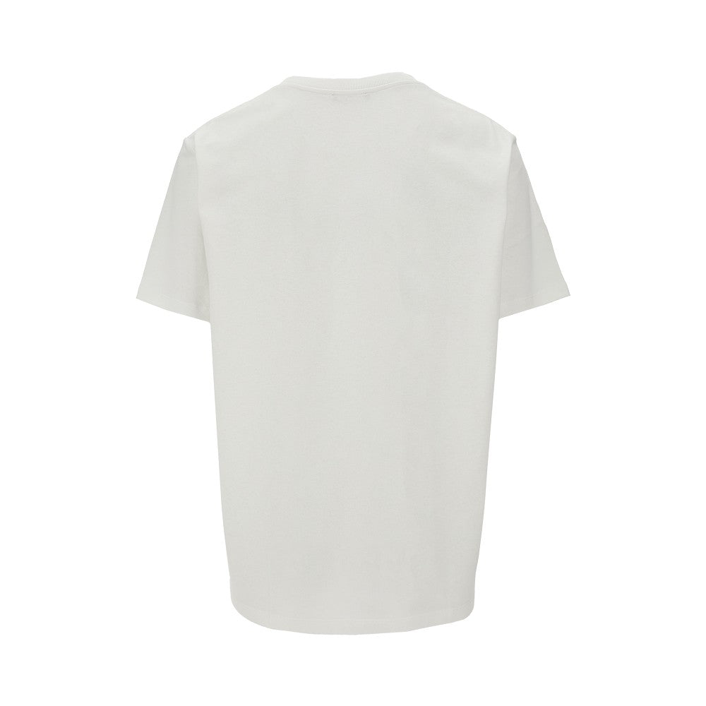 T-shirt con firma floccata