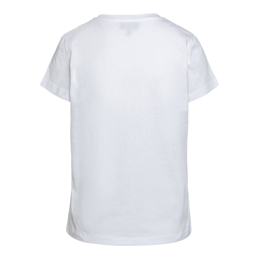 T-shirt con logo floccato
