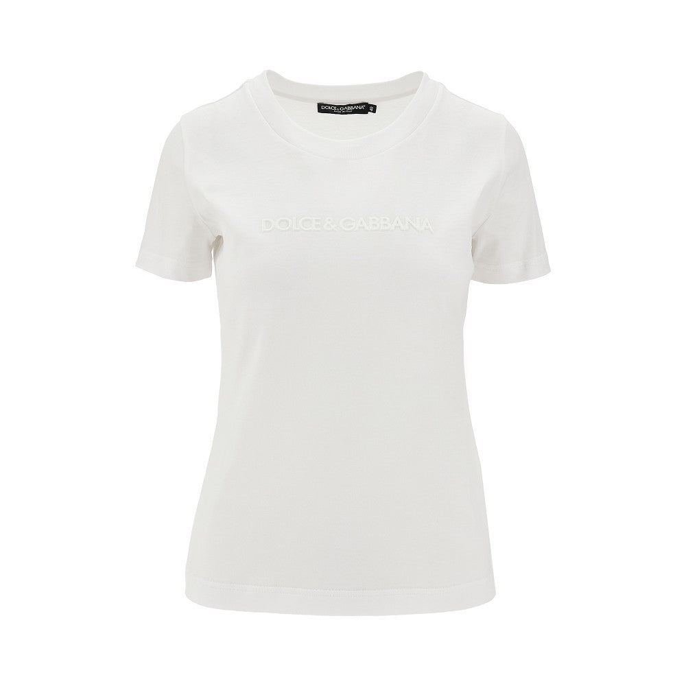 T-shirt con logo in rilievo