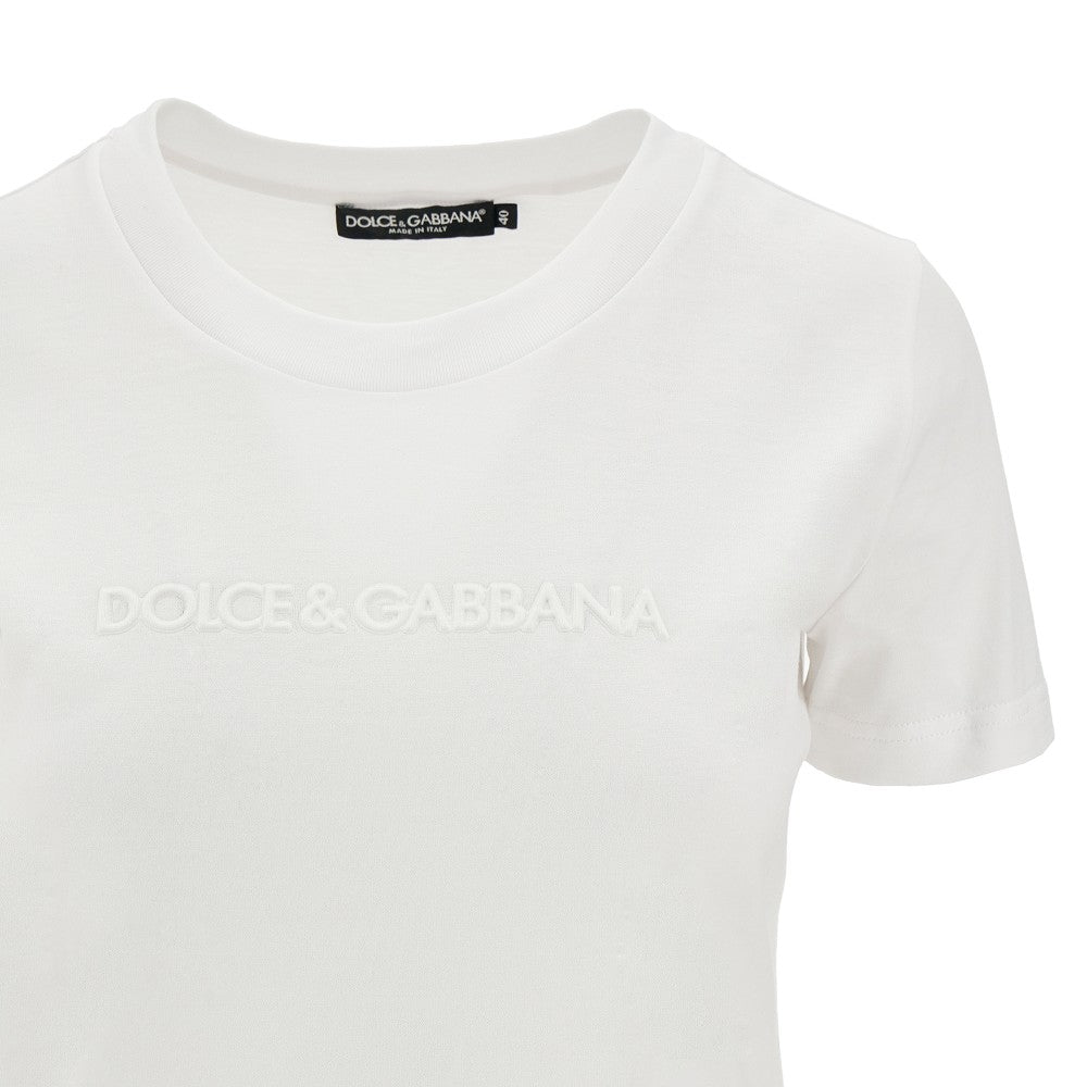 T-shirt con logo in rilievo