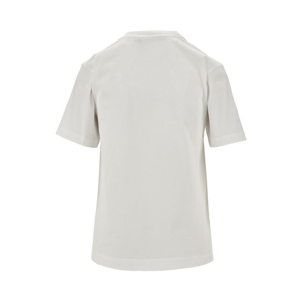 T-shirt con stampa e ricamo