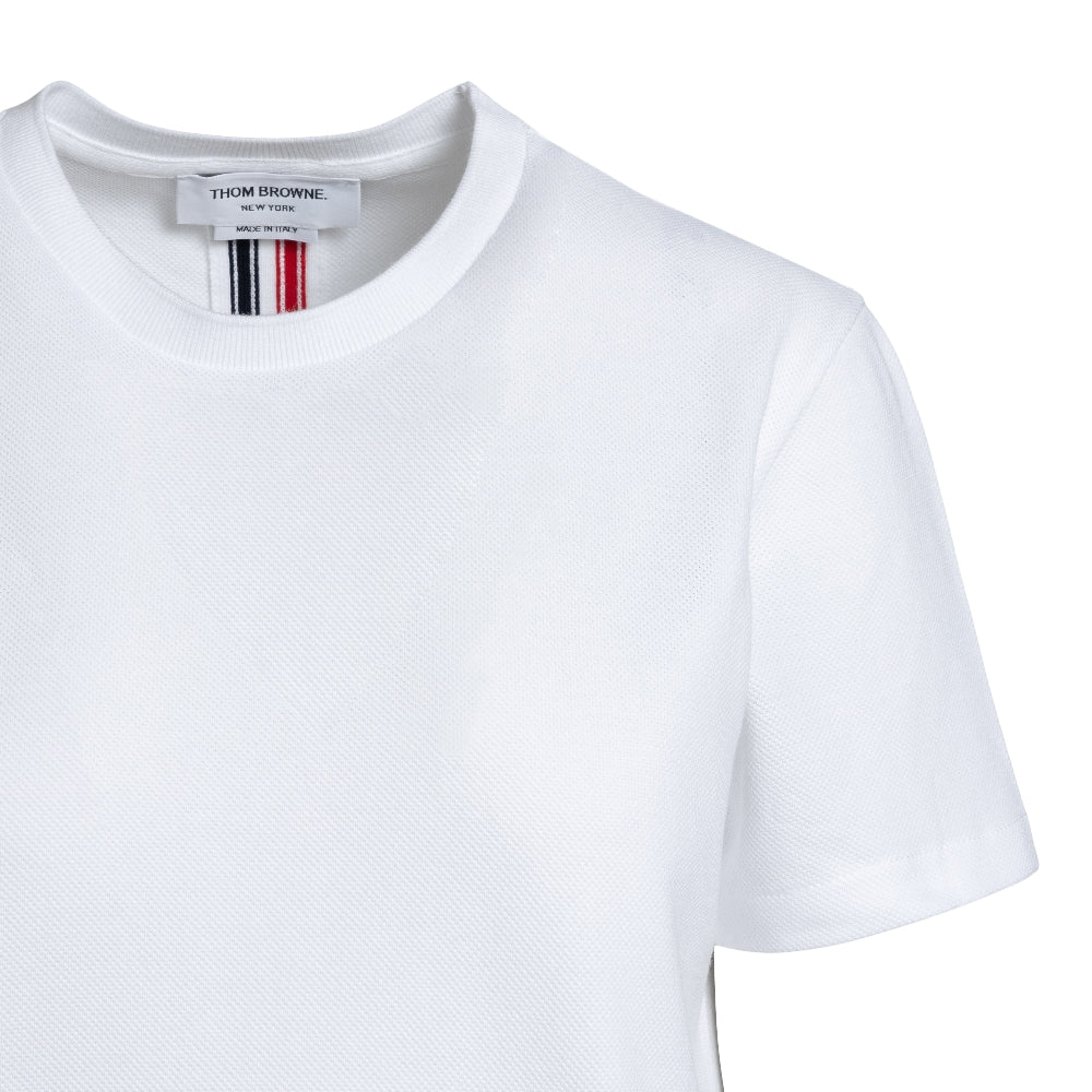 Piqué T-shirt with striped inlay