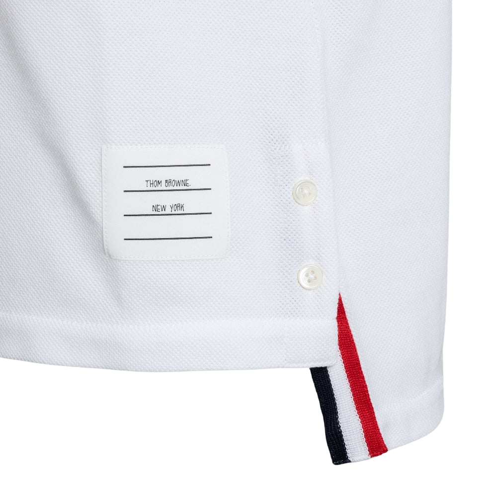 Piqué T-shirt with striped inlay