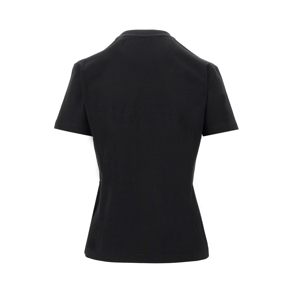T-shirt con logo in paillettes