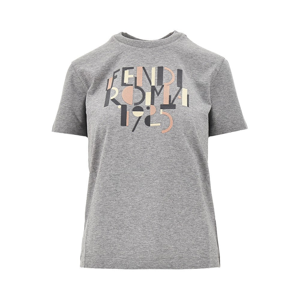 'Fendi Roma 1925' embroidery T-shirt
