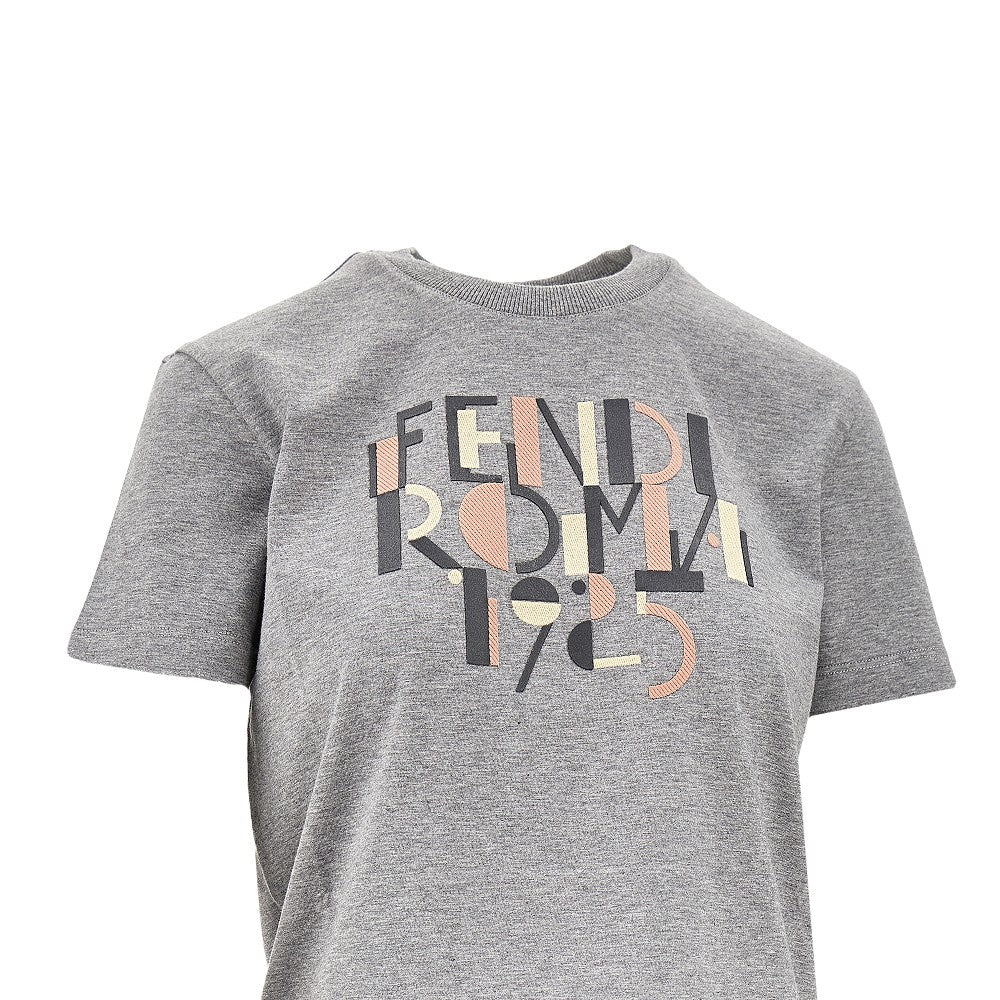 'Fendi Roma 1925' embroidery T-shirt