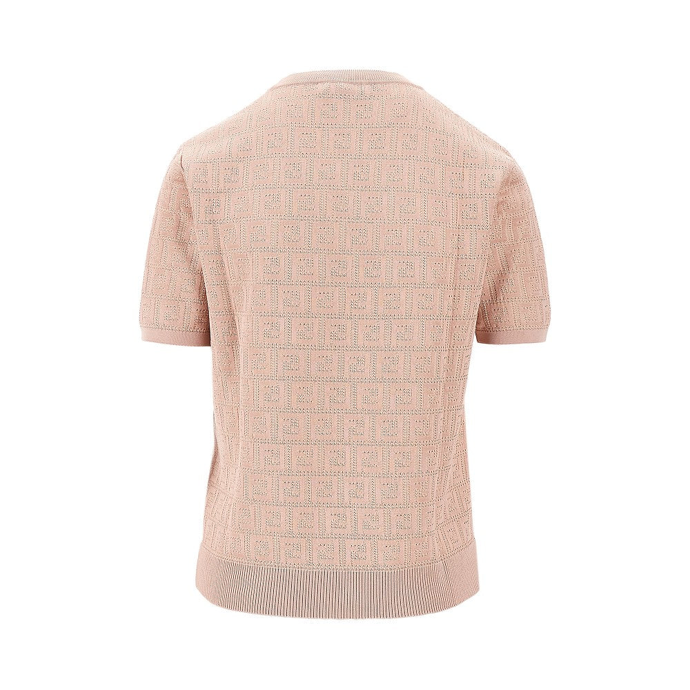 T-shirt in maglia jacquard FF