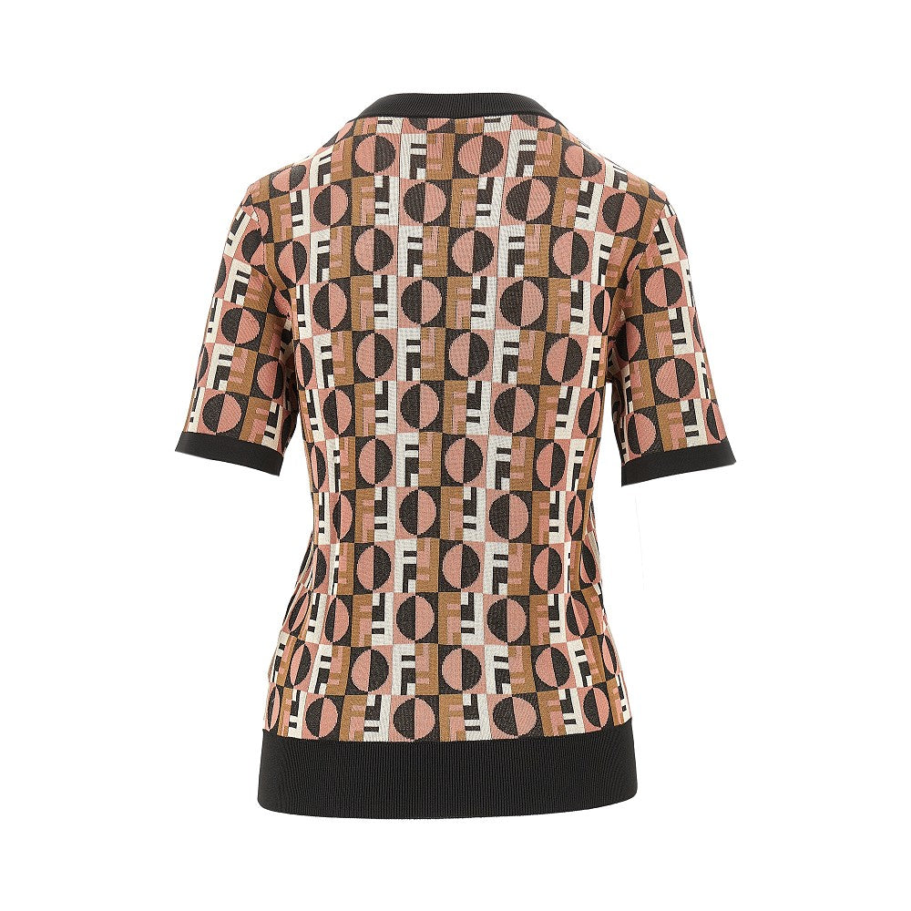 'Fendi Optical' jacquard knitted top