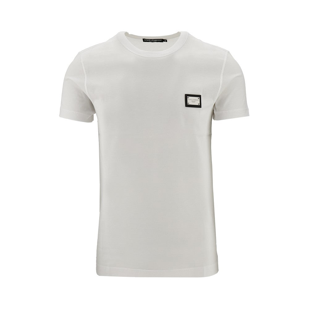 T-shirt con placca logo