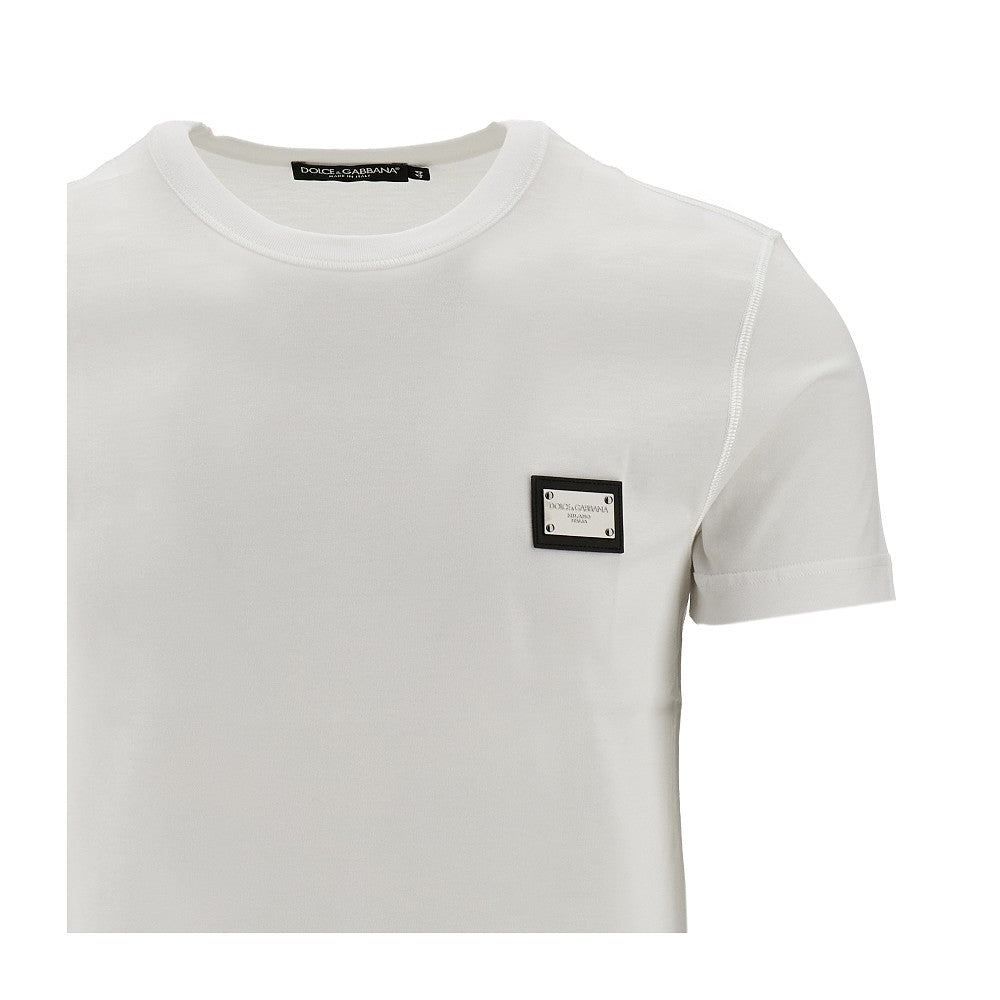T-shirt con placca logo