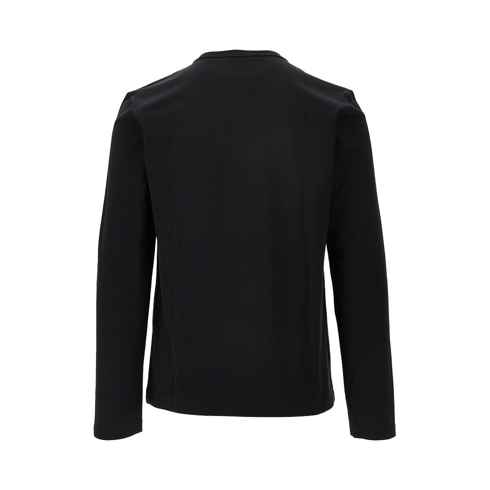 T-shirt a manica lunga con placca logo