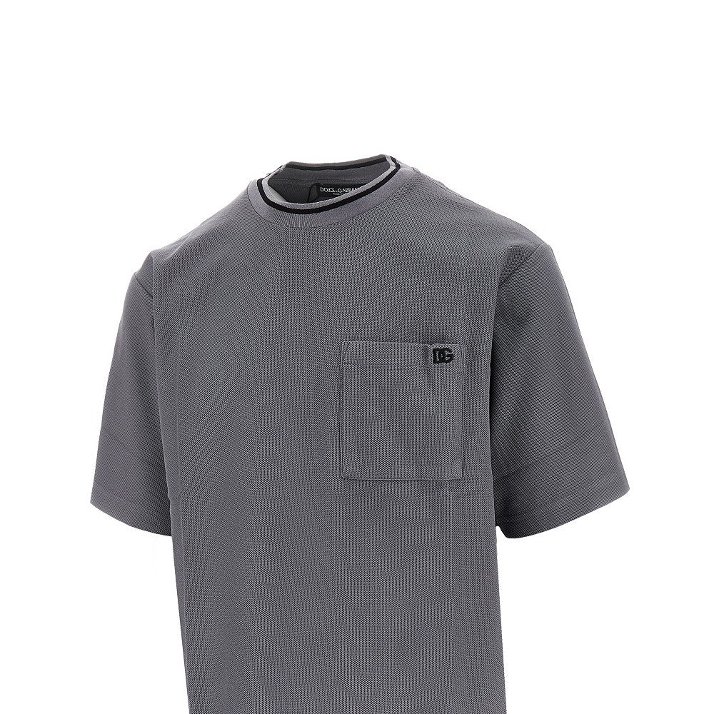 T-shirt in piquet con ricamo DG