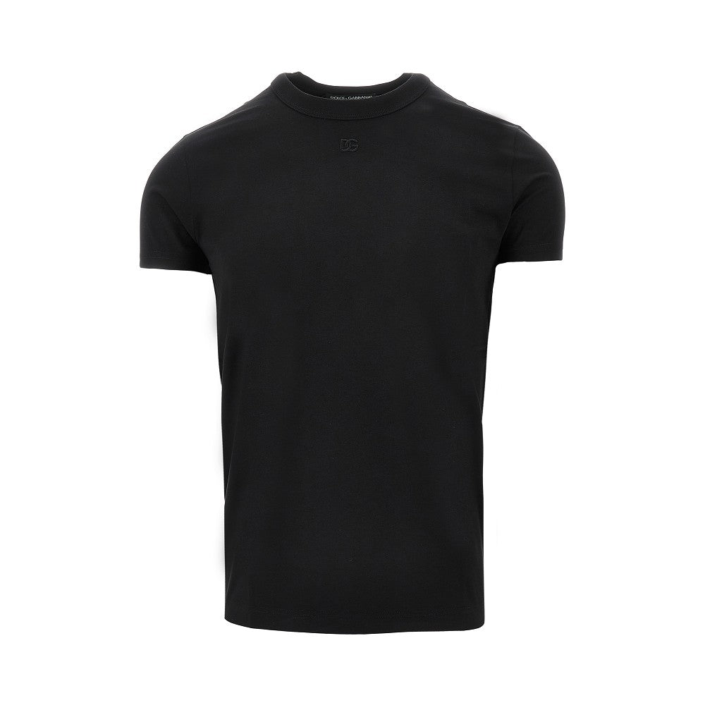 T-shirt in jersey stretch con ricamo DG