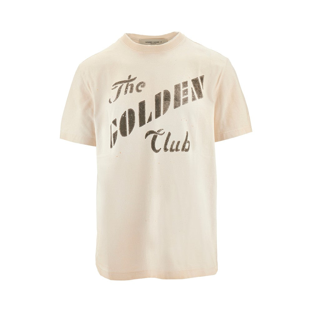T-shirt in jersey vintage con stampa
