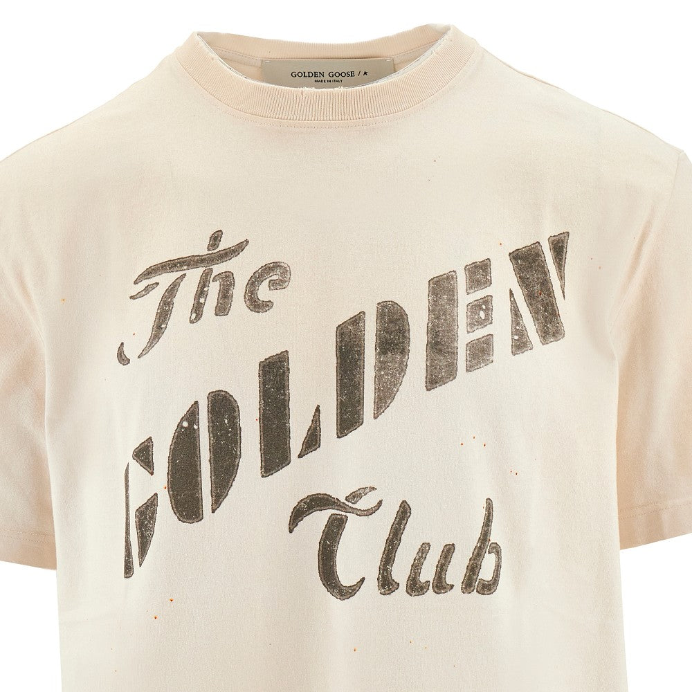 T-shirt in jersey vintage con stampa