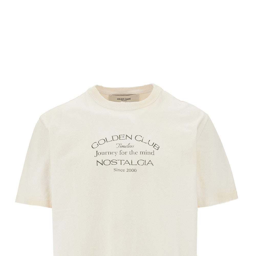 T-shirt con effetto distressed