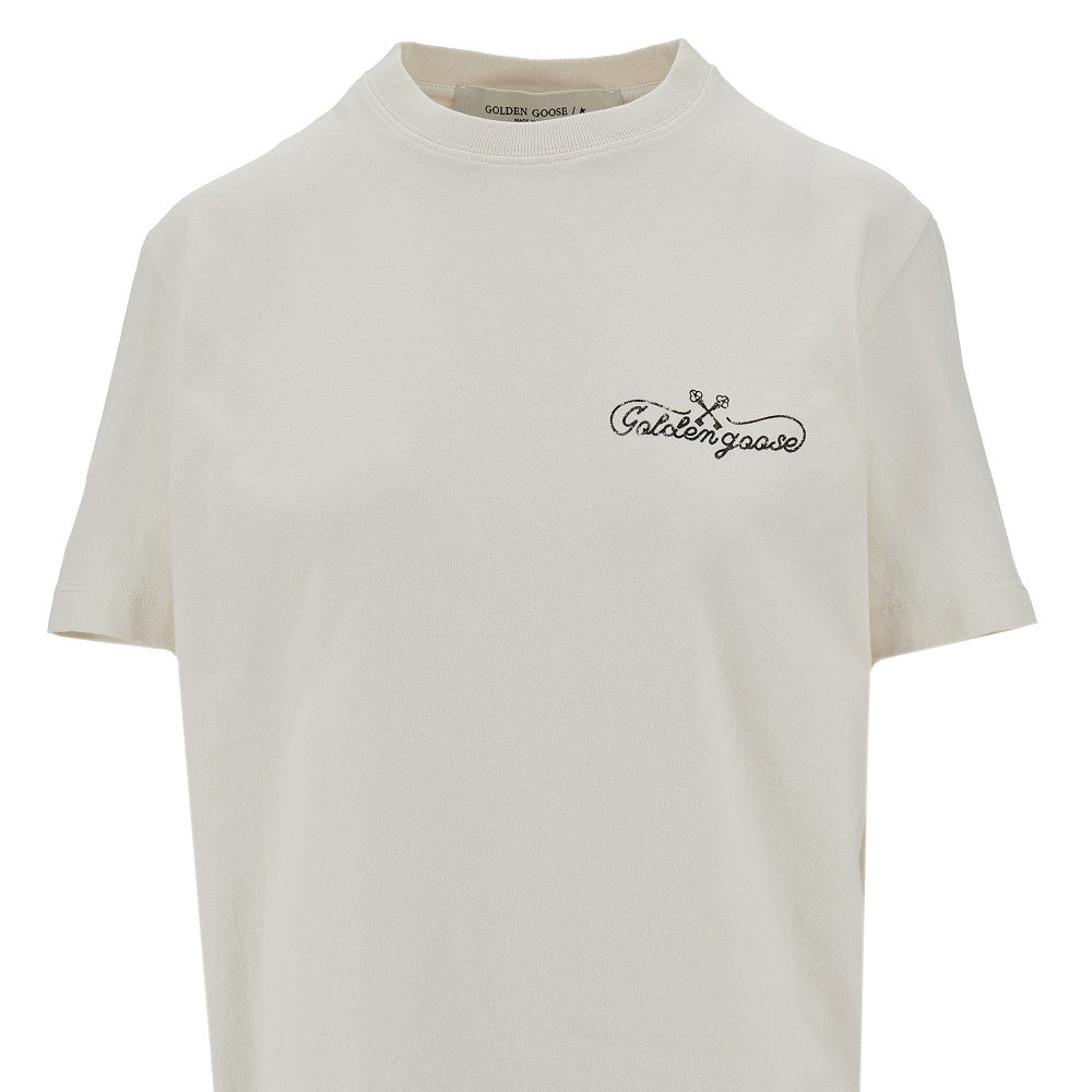 T-shirt in cotone con stampa logo