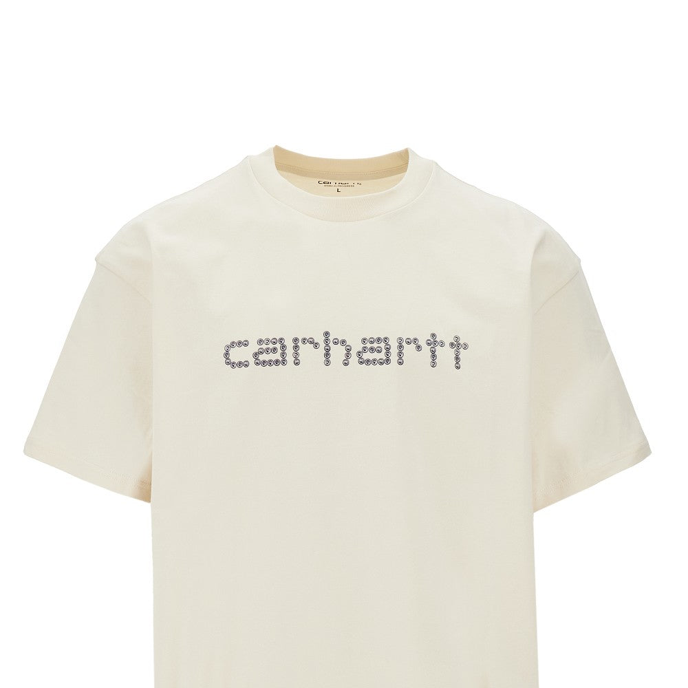 T-shirt con stampa 'Rivet Script'