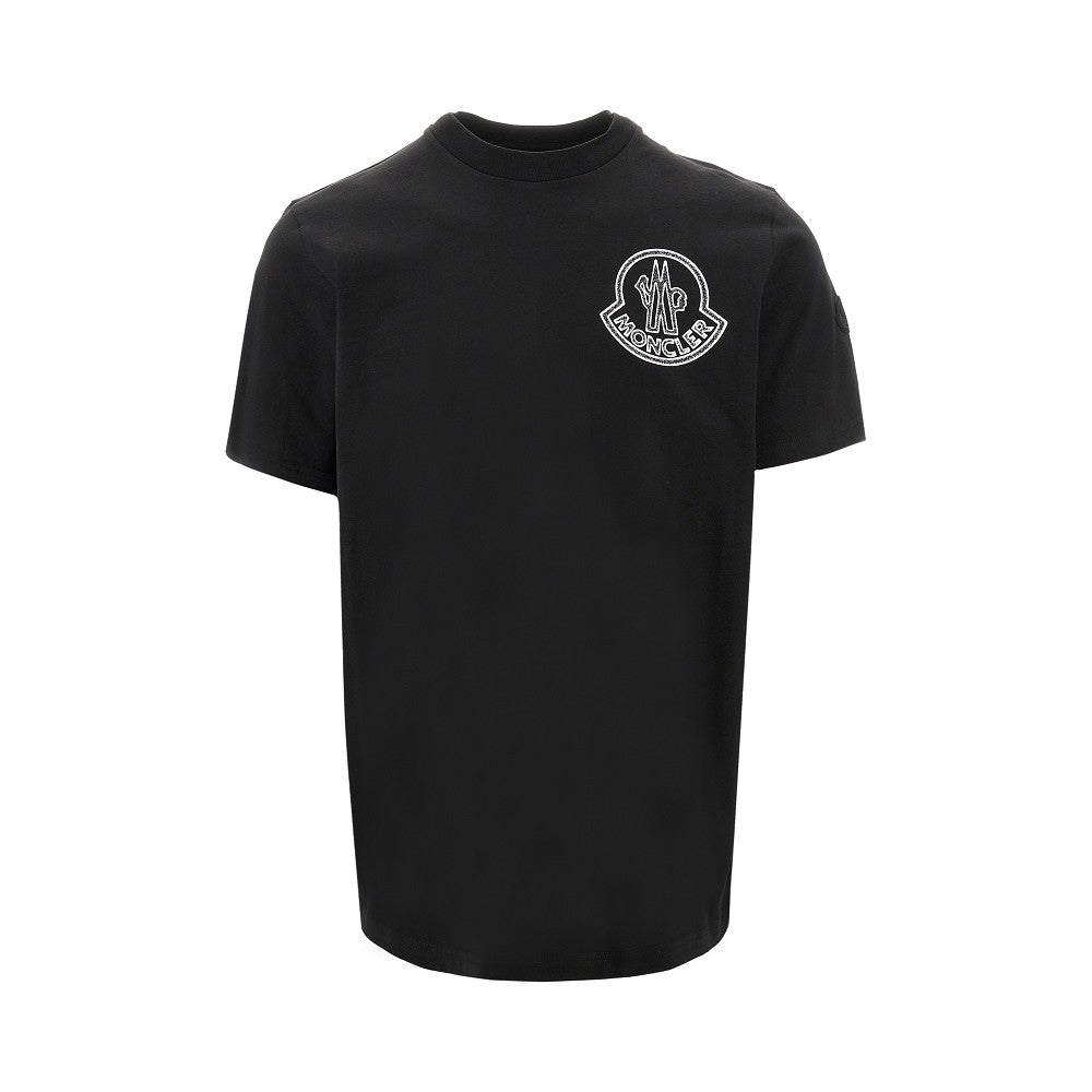 T-shirt con logo effetto timbro