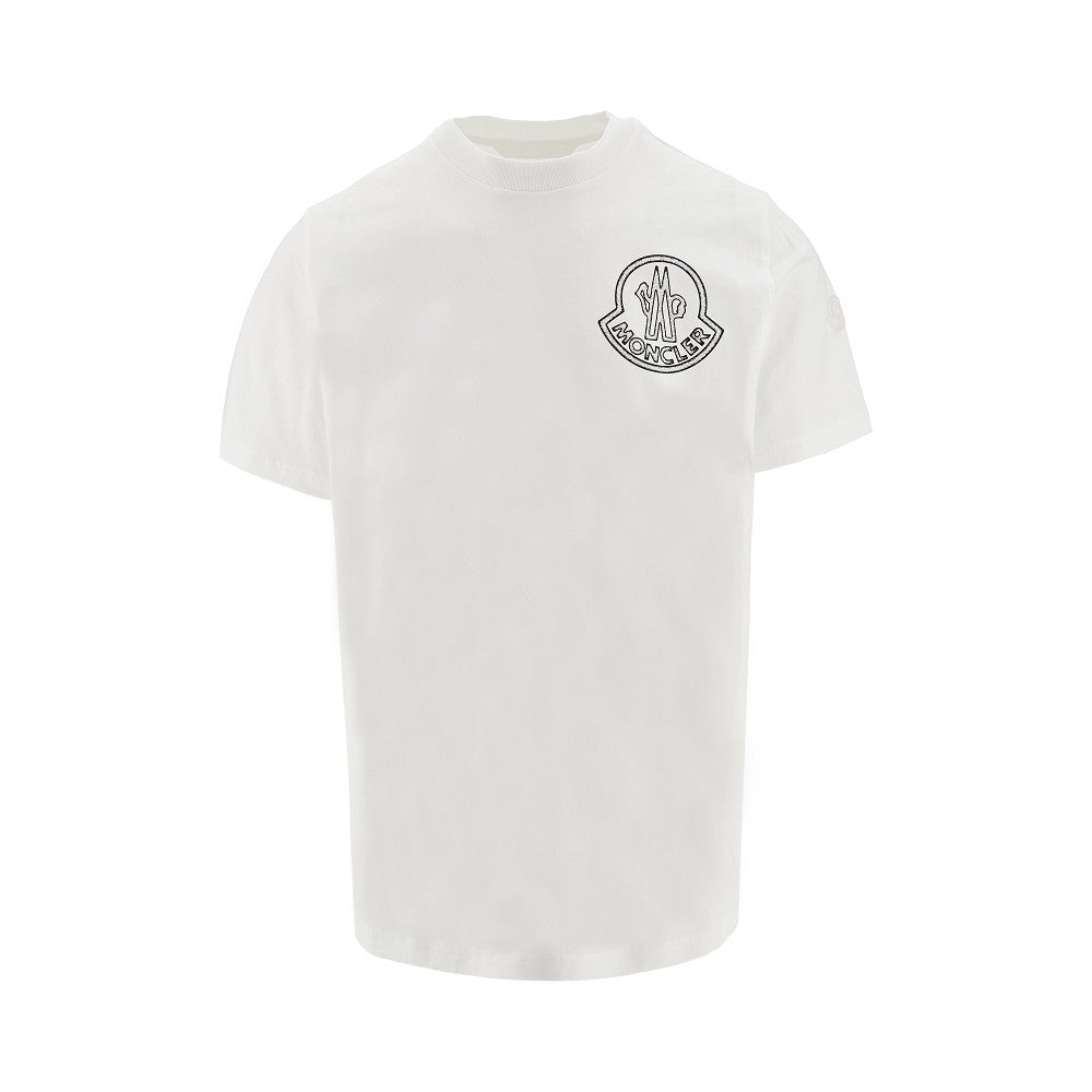 T-shirt con logo effetto timbro
