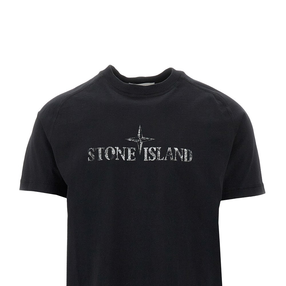 T-shirt in cotone organico con stampa logo