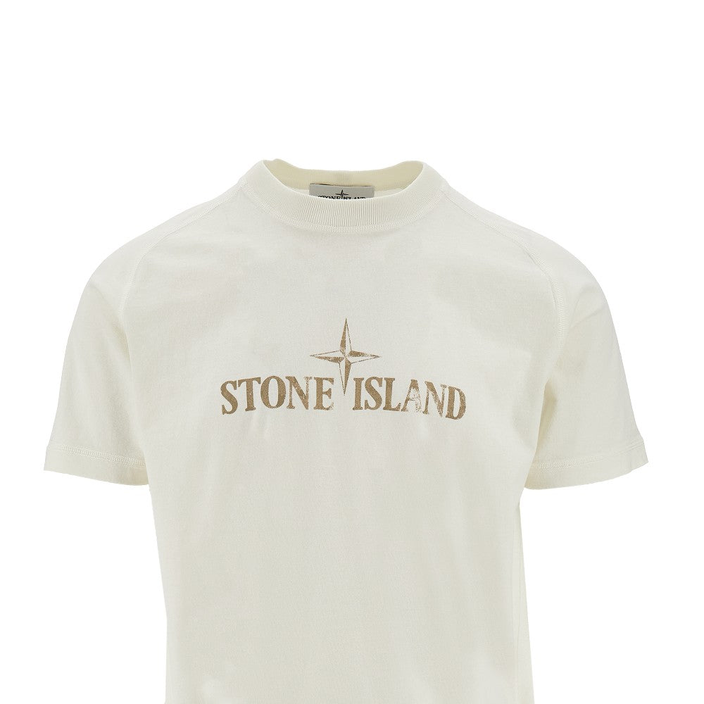 T-shirt in cotone organico con stampa logo
