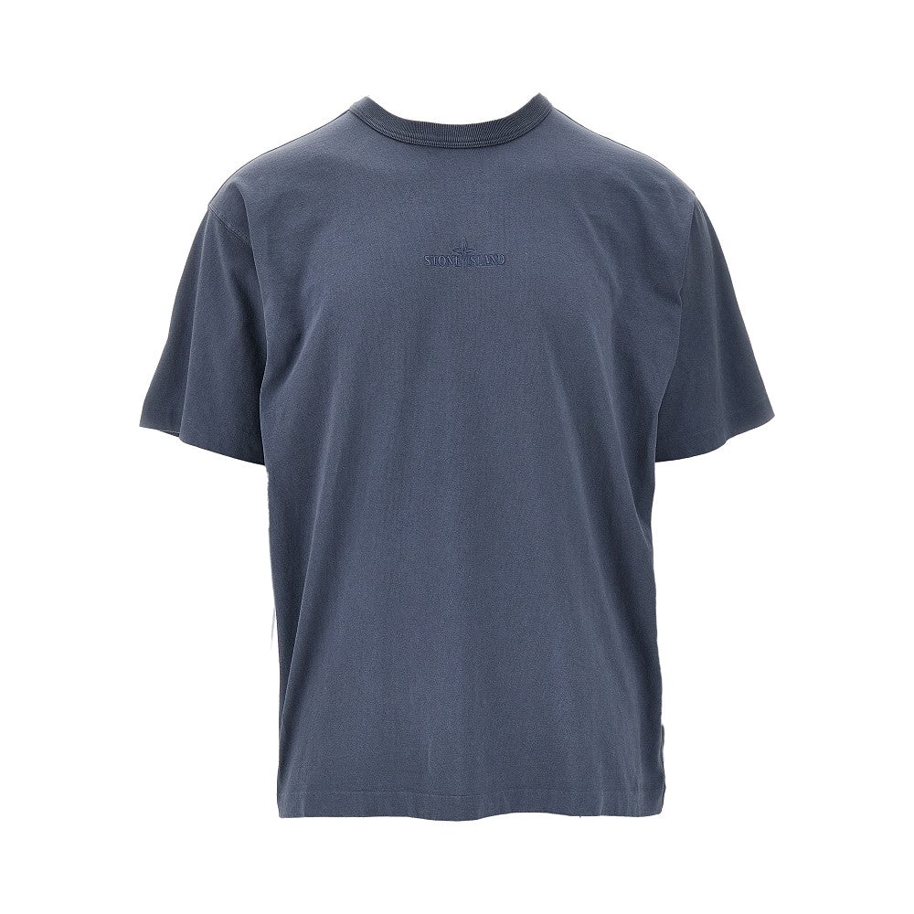T-shirt in cotone biologico con logo ricamato