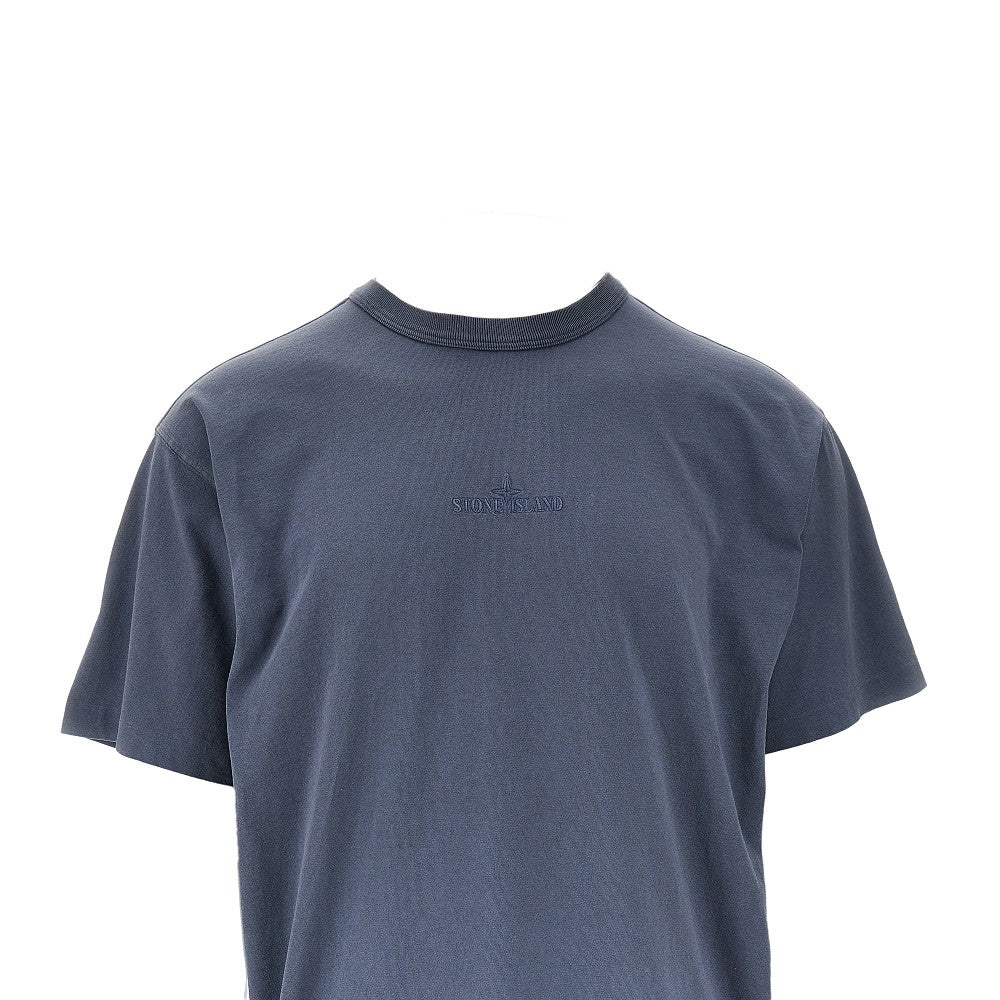 T-shirt in cotone biologico con logo ricamato